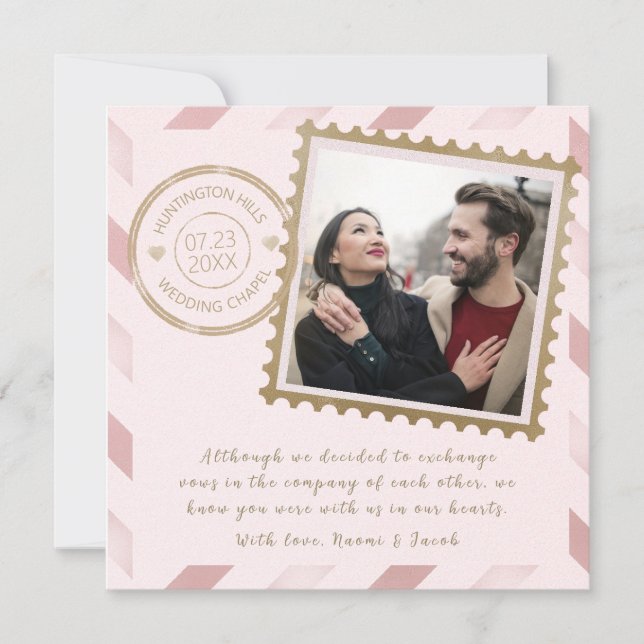 Ankündigung zur Eheschließung von Luftpost (Vorderseite)