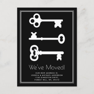 Ankündigung zur einfachen Weiß-Schwarz-Minimal-Bew