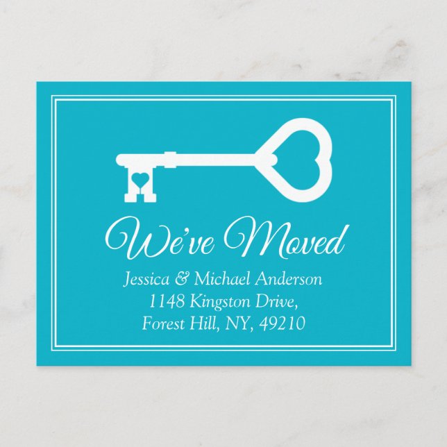 Ankündigung zur einfachen White Blue Minimal-Taste (Vorderseite)