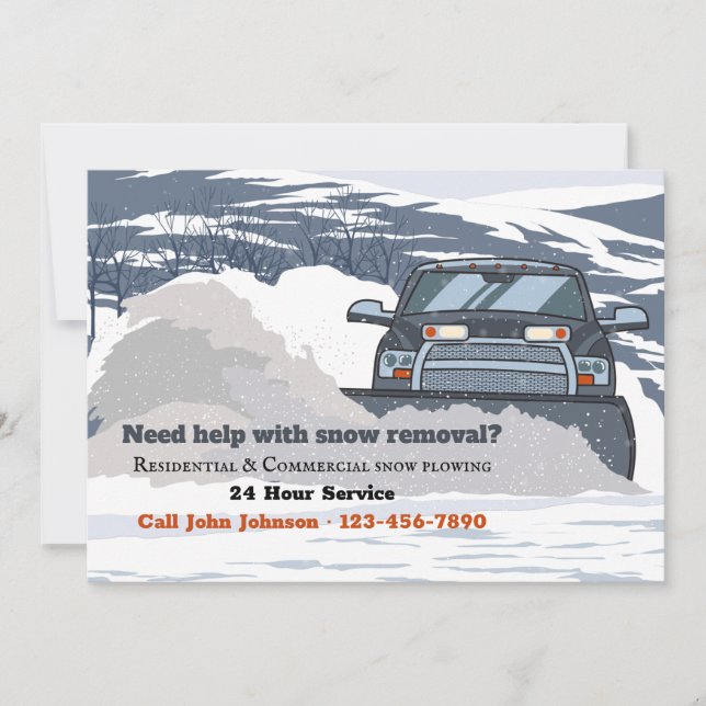 Ankündigung zur Entfernung des Schneefalls (Vorderseite)