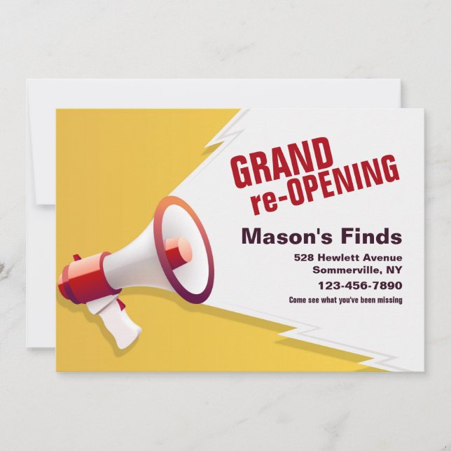 Ankündigung zur Eröffnung (Vorderseite)