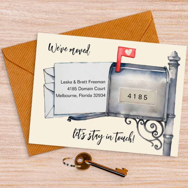 Ankündigung zur Farbverschiebung in der Postbox (House Move Announcement)