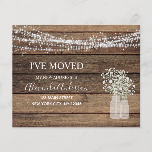 Ankündigung zur Haushaltsverschiebung Rustikaler B Flyer (Vorne)