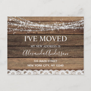 Ankündigung zur Haushaltsverschiebung Rustikaler B Postkarte
