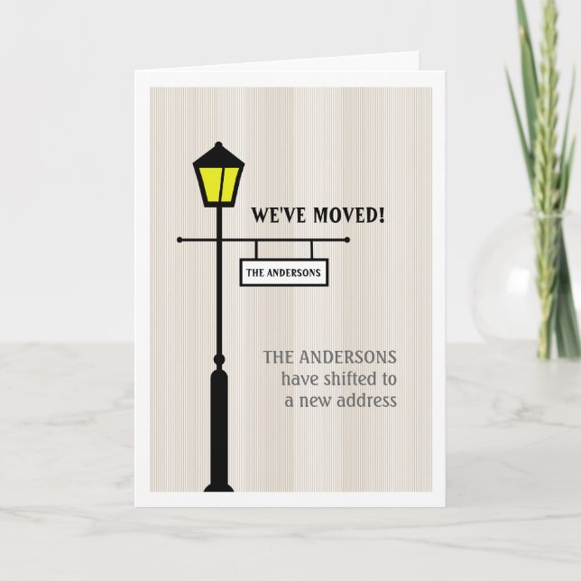 Ankündigung zur Lampenpostverschiebung (Vorderseite)