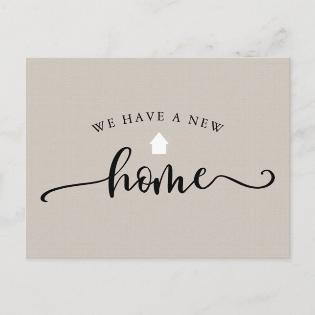 Ankündigung zur Minimalistischen Kalligraphie Postkarte (Vorderseite)