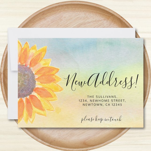 Ankündigung zur neuen Adresse Farbenfrohe Sonnenbl (Von Creator hochgeladen)