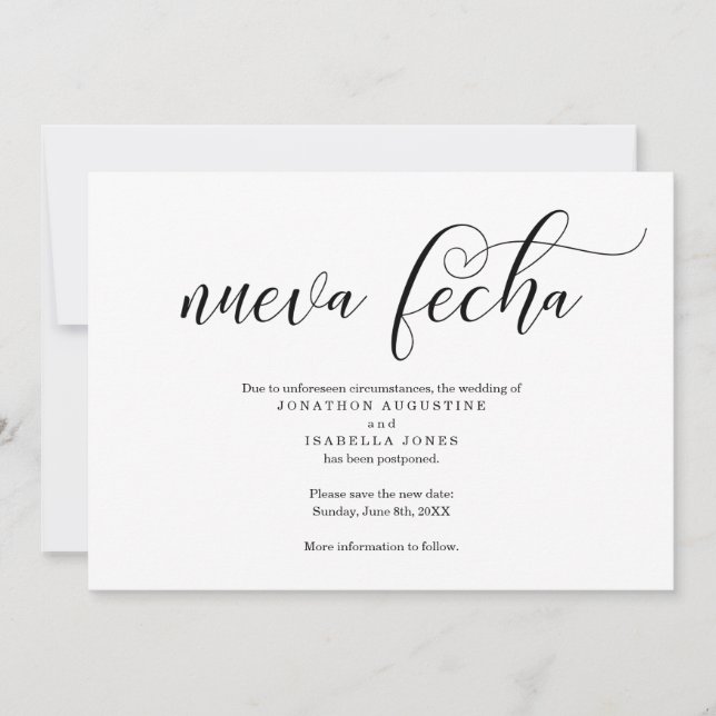 Ankündigung zur spanischen Hochzeitserklärung (Vorderseite)