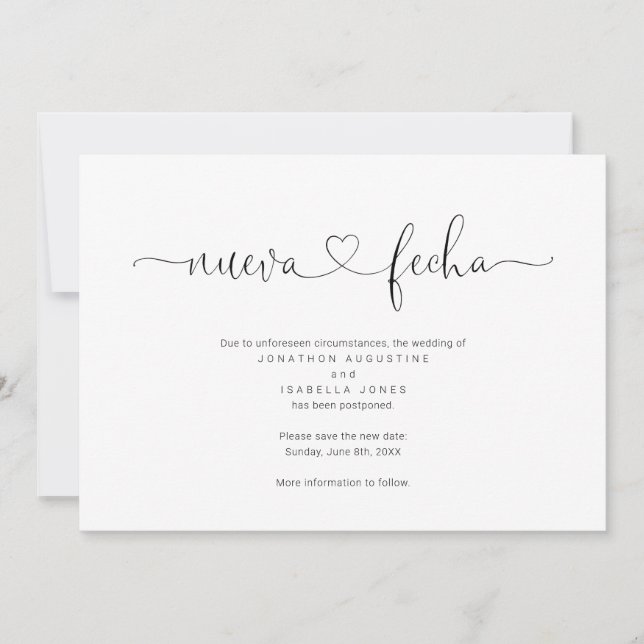 Ankündigung zur spanischen Hochzeitserklärung (Vorderseite)