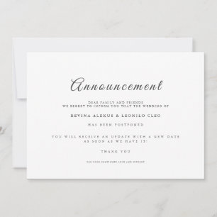 Ankündigung zur Stornierung einer Hochzeit-GV-Skri