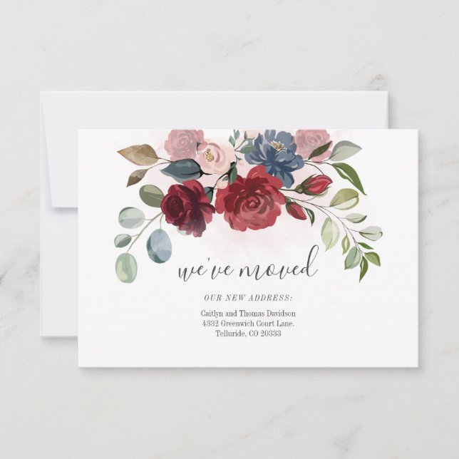 Ankündigung zur Übertragung der Adresse (Vorderseite)