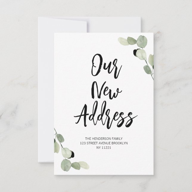 Ankündigung zur Umwälzung von grünem Blattwerk (Vorderseite)