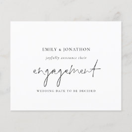 Ankündigung zur Verlobung Minimalistischer Fotos