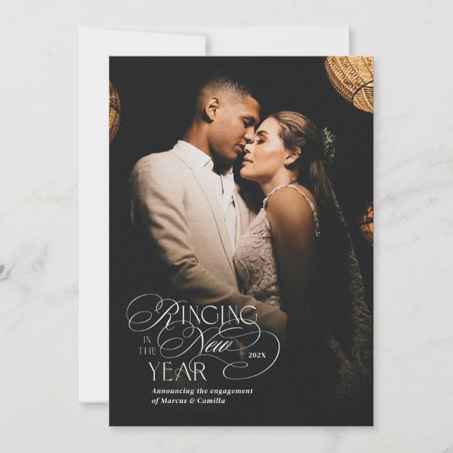 Ankündigung zur Verlobung "Ringing in the New Year (Vorderseite)