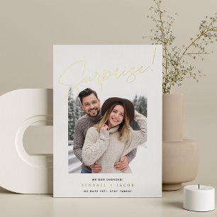 Ankündigung zur Verlobung von Sketch-Foil-Überrasc