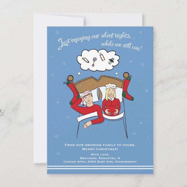 Ankündigung zur Weihnachtskarte A6 - Blonde (Vorderseite)