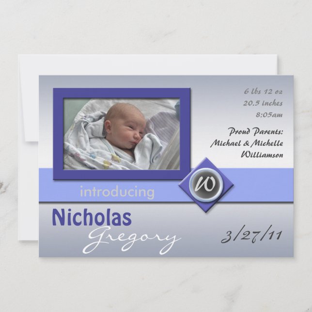 Ankündigungen für die Blaue Geburt des modernen Gl (Vorderseite)