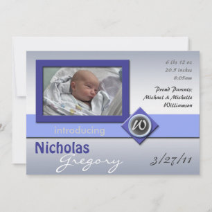 Ankündigungen für die Blaue Geburt des modernen Gl