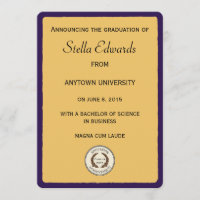 Ankündigungen lila Abschlüsse an den Ecken