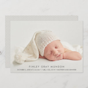 Ankündigungen von einfachen Baby-Foto