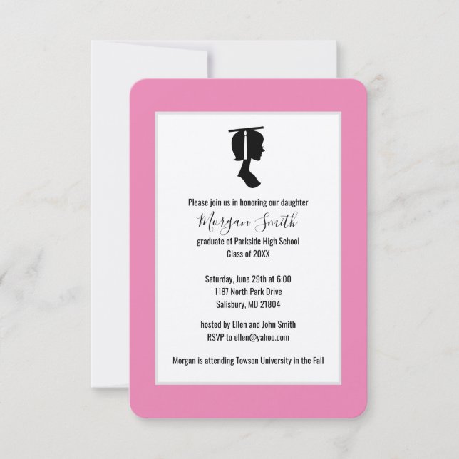 Ankündigungen zur Absolventen Silhouette (Vorderseite)