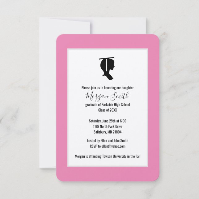 Ankündigungen zur Absolventen Silhouette (Vorderseite)