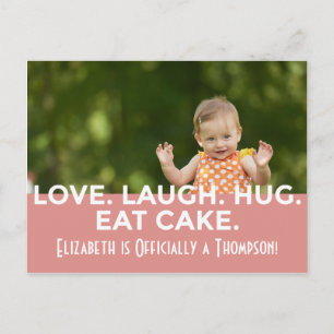 Ankündigungen zur Adoption von rosa-hellen Streife