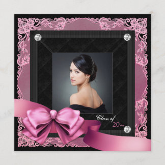 Ankündigungen zur Graduierung von rosa und schwarz