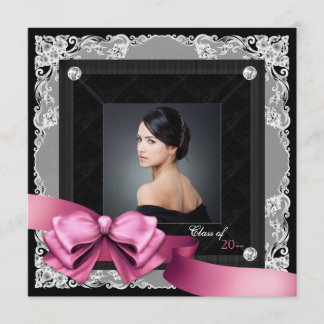 Ankündigungen zur Graduierung von rosa und schwarz