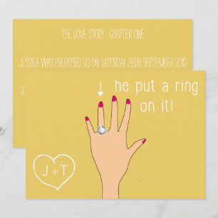 Ankündigungen zur niedlichen modernen Verlobung