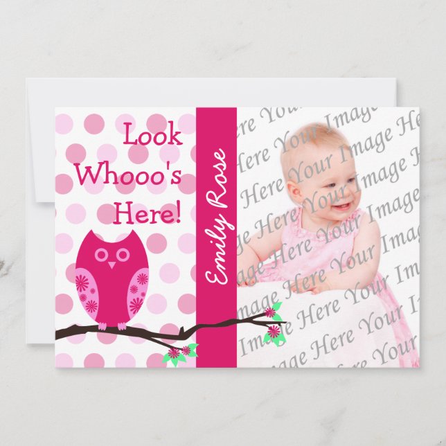 Ankündigungen zur Rosa Owl-Adoption (Vorderseite)