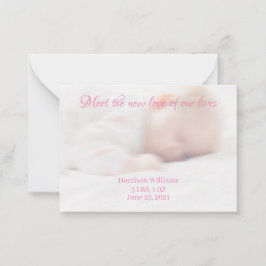Ankündigungskarte für Baby Birth Custom Foto Mitteilungskarte