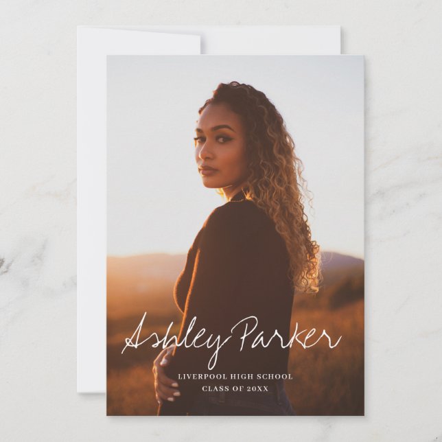 Ankündigungskarte für das Foto "Scripting Name" Ankündigung (Vorderseite)