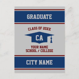 Ankündigungskarte für den Abschluss geschlossen Se Ankündigungspostkarte