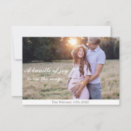 Ankündigungskarte für die süße Schwangerschaft