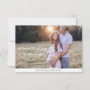 Ankündigungskarte für die süße Schwangerschaft