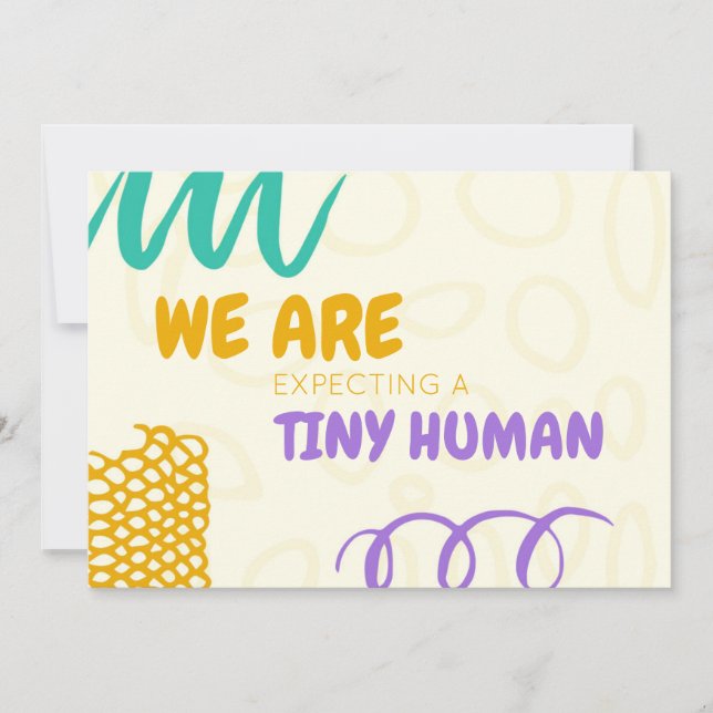 Ankündigungskarte für farbige Schwangerschaft Ankündigung (Vorderseite)