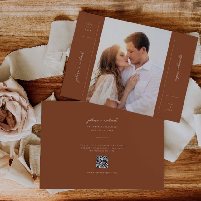 Ankündigungskarte für Minimalistisches Save the Da Einladung (Von Creator hochgeladen)