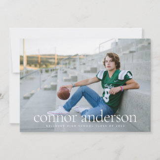 Ankündigungskarte für moderne Foto-Overlay-Abschlu Feiertagskarte