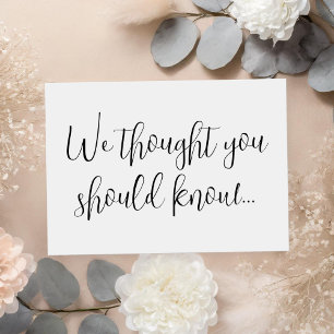 Ankündigungskarte für moderne Schwangerschaft Ankündigung