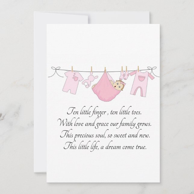 Ankündigungskarte für neues geborenes Baby Ankündigung (Vorderseite)