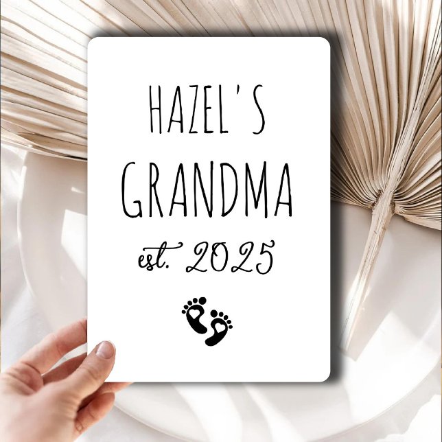 Ankündigungskarte zur ersten Oma-Schwangerschaft Feiertagskarte (First Time Grandma Pregnancy Announcement Card)