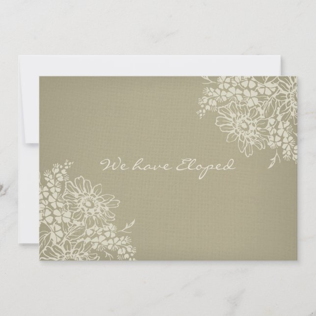 Ankündigungskarten für Vintage Blumen Ankündigung (Vorderseite)