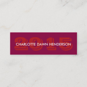 Ankündigungsunterricht für Red Name Card Abschluss Telefonnummerkarte