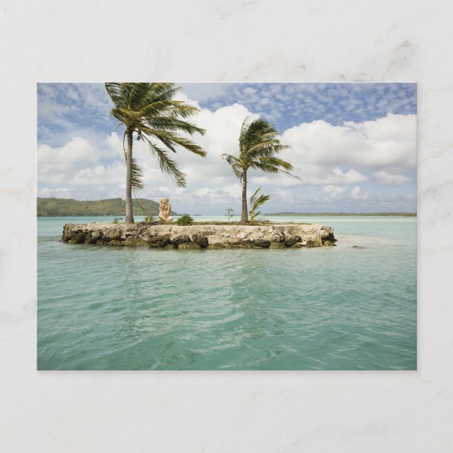 Ankunft am Flughafen in Bora Bora Postkarte (Vorderseite)