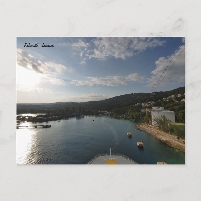 Ankunft am Morgen - Jamaika Postkarte (Vorderseite)