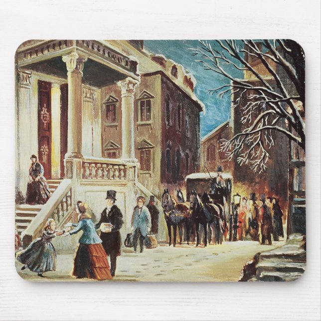 Ankunft am WeihnachtsParty Mousepad (Vorne)