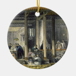 Ankunft der Heirat-Geschenke beim BrautResiden Keramikornament