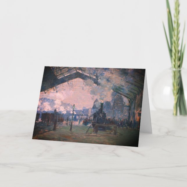 Ankunft der Normandie Bahn, Gare Saint-Lazare: Karte (Vorderseite)