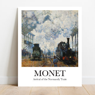 Ankunft der Normandie Bahn von Claude Monet Poster